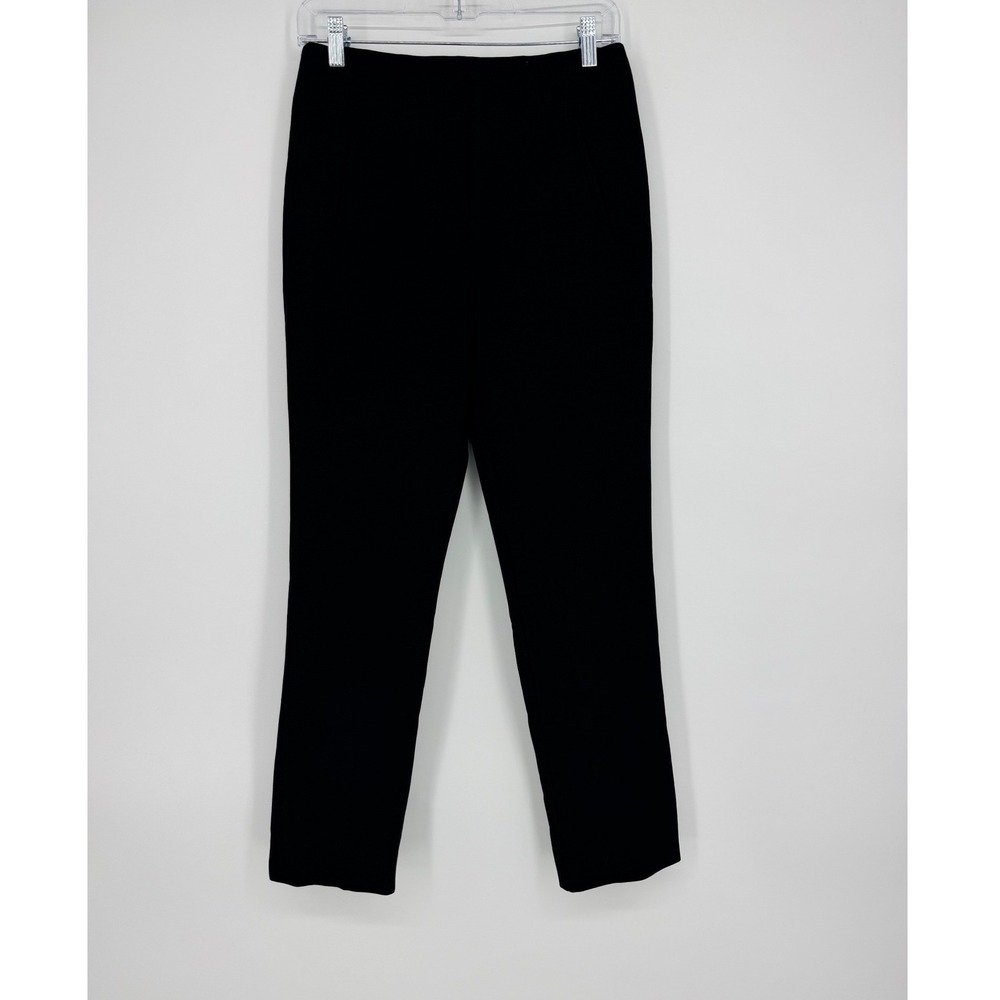 Veronica Beard Black High Rise Straight Leg Tailored Trousers Pants Size 4